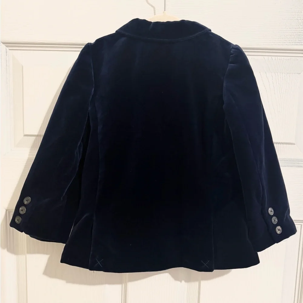 Zara Kids Midnight Blue Velvet Blaze Size 3-4Y